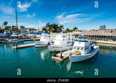 Porto di Dana Point, punto di traghetto per isola di Santa Catalina, California, Stati Uniti d'America, America del Nord Foto Stock