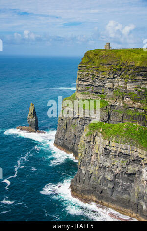 Scogliere di Moher, Burren, County Clare, Munster, Repubblica di Irlanda, Europa Foto Stock