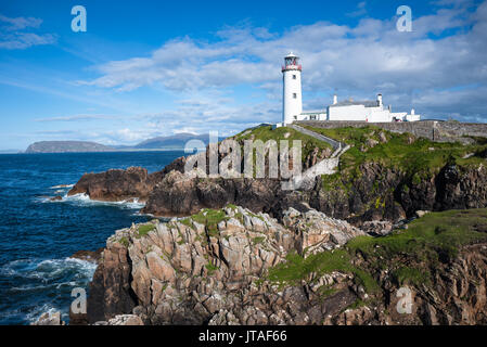 Fanad Head Lighthouse, County Donegal, Ulster regione, Repubblica di Irlanda, Europa Foto Stock
