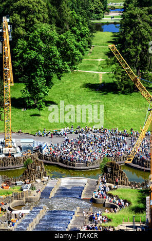 Il parco del castello a Kassel in Germania Foto Stock