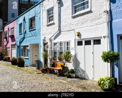 Condotto Mews, Paddington, City of Westminster, Londra, Inghilterra, Regno Unito, GB. Foto Stock