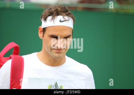 2017 campionati di Wimbledon - sessioni di libere dotate di: Roger Federer dove: Londra, Regno Unito quando: 08 lug 2017 Credit: Immagini di copertura Foto Stock