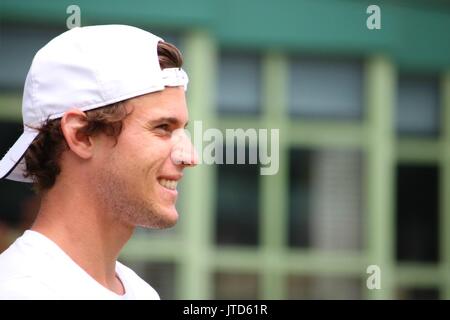 2017 campionati di Wimbledon - sessioni di libere dotate di: Dominic Thiem dove: Londra, Regno Unito quando: 08 lug 2017 Credit: Immagini di copertura Foto Stock