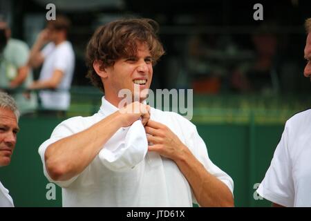 2017 campionati di Wimbledon - sessioni di libere dotate di: Dominic Thiem dove: Londra, Regno Unito quando: 08 lug 2017 Credit: Immagini di copertura Foto Stock