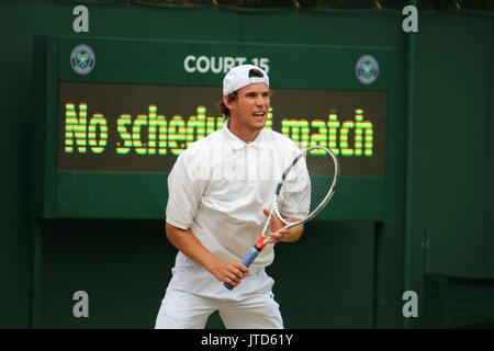 2017 campionati di Wimbledon - sessioni di libere dotate di: Dominic Thiem dove: Londra, Regno Unito quando: 08 lug 2017 Credit: Immagini di copertura Foto Stock