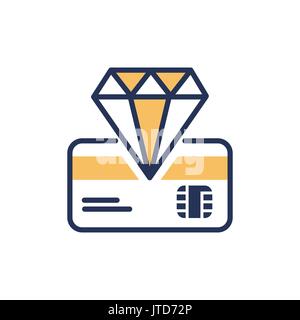 Carta Premium - moderno vettore di linea icona del design. Illustrazione Vettoriale