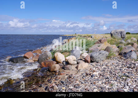Kihnu costa. Island Kihnu, Estonia, Paesi Baltici, 5 Agosto 2017 Foto Stock