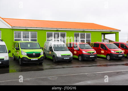 Noleggio camper a Happy Camper ufficio a Keflavik, Islanda. Foto Stock