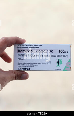 Prescrizione Endone antidolorifico e tramadolo Sandoz - killer del dolore Foto Stock