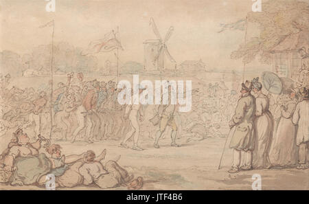 Thomas Rowlandson capitano Barclay's Rally corrispondono la finitura Foto Stock