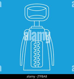 Icona di cavatappi, stile contorno Illustrazione Vettoriale