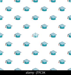 Graduazione hat pattern seamless Illustrazione Vettoriale