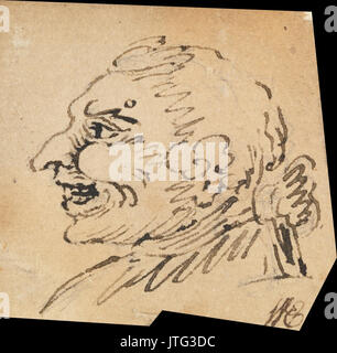 William Hogarth grottesca testa maschio (2334123) Foto Stock