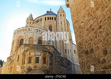 Gerusalemme, Israele, 24 ottobre 2013: la storica Dormizione Abby in Gerusalemme, Israele su Mt. Sion. Foto Stock