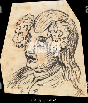 William Hogarth grottesca testa maschio (2334119) Foto Stock