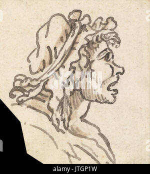 William Hogarth grottesca testa maschio (2329059) Foto Stock