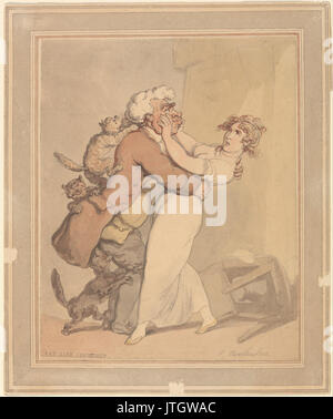 Thomas Rowlandson Cat Come corteggiamento Foto Stock