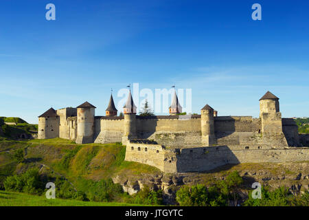 Il castello di Podilsky Kamyanets, Ucraina Foto Stock