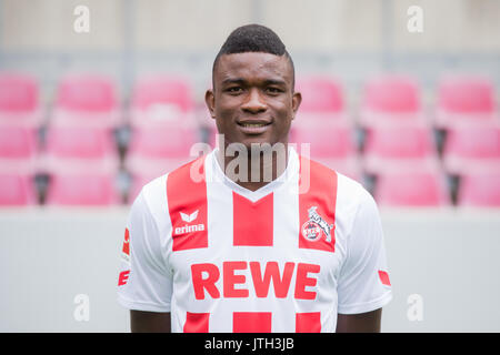 Bundesliga tedesca, photocall ufficiale FC Colonia per la stagione 2017/18 a Colonia, Germania: Jhon Cordoba. Foto: Rolf Vennenbernd/dpa | Utilizzo di tutto il mondo Foto Stock