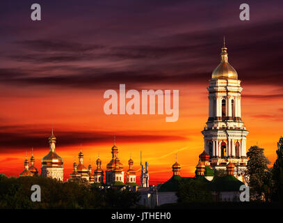 Famoso Pechersk Lavra Monastero a Kiev, Ucraina Foto Stock