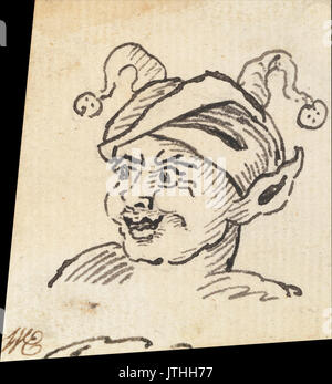 William Hogarth grottesca testa maschio (vQFebKLhwVk 0w) Foto Stock