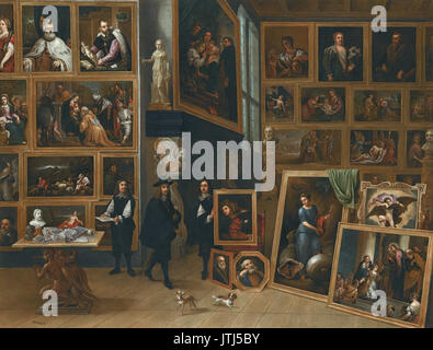 David Teniers il Giovane Arciduca Leopoldo Wilhelm nella sua galleria d'Arte a Bruxelles Foto Stock