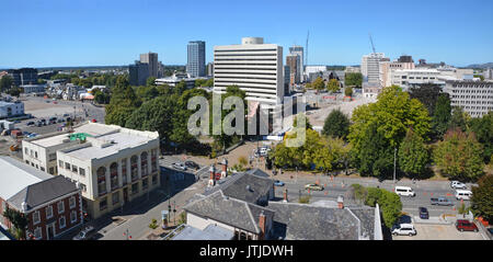 Febbraio 2013 e la maggior parte di edifici alti in Christchurch sono ora stati demoliti. In primo piano è lo storico Club di Canterbury e Foto Stock