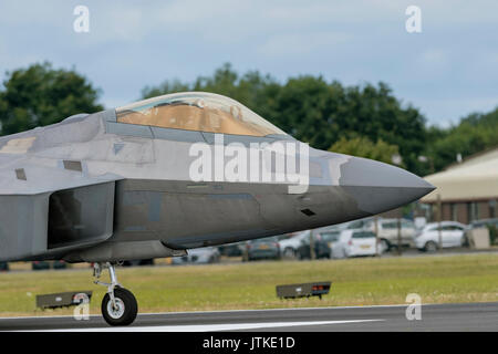 Lockheed Martin F-22A Raptor Demo USAF al Royal International Air Tattoo Foto Stock