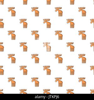 Wild elk pattern seamless Illustrazione Vettoriale