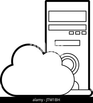 Lo storage cloud illustrazione vettoriale Illustrazione Vettoriale