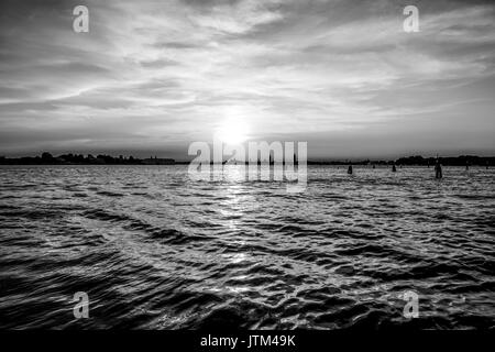 Venezia al tramonto - ampia angolazione Foto Stock