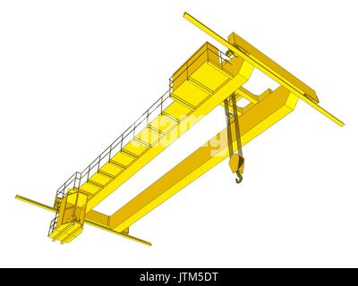 La fabbrica gru a ponte Illustrazione Vettoriale