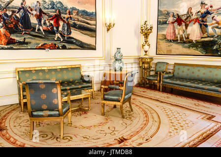 BRUXELLES, Belgio - 13 August 2014: Royal Palace di Bruxelles, Bruxelles, palazzo ufficiale del re e la Regina dei Belgi. Foto Stock