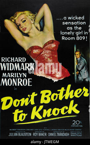 Non preoccupatevi DI KNOCK 1952 XX Century Fox film noir con Marilyn Monroe e Richard Widmark Foto Stock