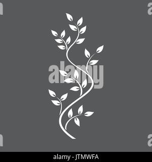 Ornamento naturale con ivy su sfondo scuro Illustrazione Vettoriale