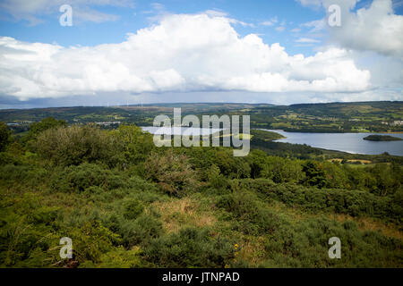 Marlbank viewpoint su lough macnean scenic loop drive County Fermanagh paese di frontiera dell'Irlanda del Nord Foto Stock