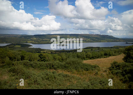Marlbank viewpoint su lough macnean scenic loop drive County Fermanagh paese di frontiera dell'Irlanda del Nord Foto Stock