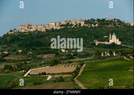 Il Santuario della Madonna di San Biagio a Montepulciano in Val d'Orcia elencati nel patrimonio mondiale dall UNESCO, Toscana, Italia. 31 luglio 2016 © Wojciech Foto Stock