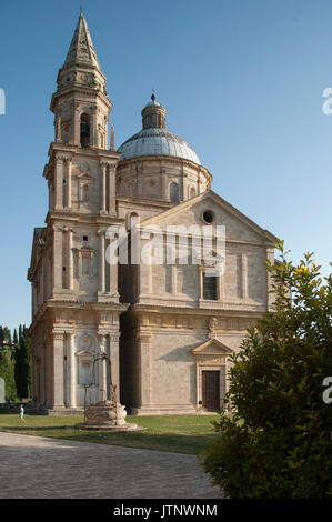 Renaissance Santuario della Madonna di San Biagio a Montepulciano in Val d'Orcia elencati nel patrimonio mondiale dall UNESCO, Toscana, Italia. 31 luglio 2016 © Foto Stock