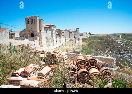 Panoramica. Haza, provincia di Burgos, Castilla Leon, Spagna. Foto Stock