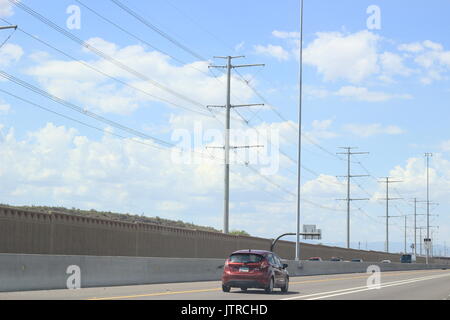 La guida verso il basso Autostrada MI-!7, Phoenix, Arizona. Foto Stock