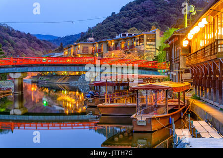 Uji, prefettura di Kyoto, Giappone sul fiume Ujigawa Foto Stock