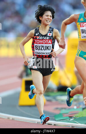 Londra, Regno Unito. 10 Ago, 2017. Ayuko Suzuki (JPN) : atletica leggera IAAF Campionati del Mondo Londra 2017 Donna 5000m calore presso la London Stadium di Londra, UK . Credito: YUTAKA AFLO/sport/Alamy Live News Foto Stock