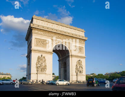 L'Arc de Triomphe a Parigi, Francia Foto Stock