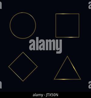 Golden forme geometriche Illustrazione Vettoriale