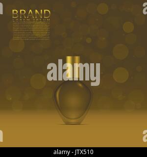Profumo in una bottiglia di vetro Illustrazione Vettoriale