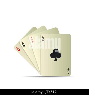 Poker giocando a carte Illustrazione Vettoriale