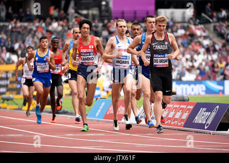 Atleti che gareggiano nel T20 5000m nel World Para Athletics Championships London Stadium Regno Unito Foto Stock