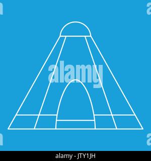 Tepee tenda, l'icona di stile di contorno Illustrazione Vettoriale