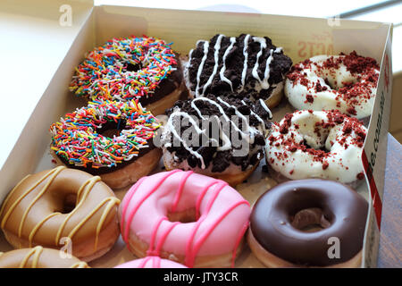 Varietà di Ddonuts da Krispy Kreme Foto Stock